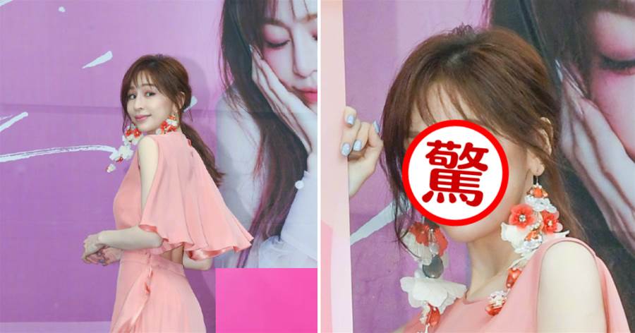 王心淩身穿「珊瑚色」連衣裙亮相線下活動！鏡頭拉近看她的「 臉部 」狀態：確定是38歲？