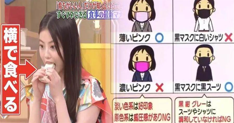 日本奇葩禮儀大賞！吃三明治不能留牙印，口罩圖案不對很失禮？網友：你先把口罩戴好再說！